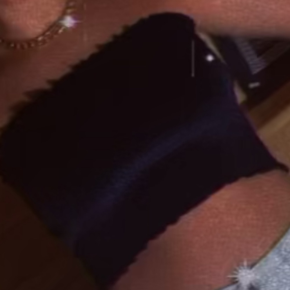 Hollister blue velvet tube top💕